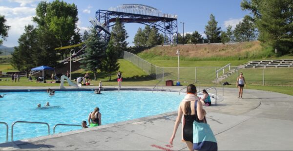 outdoor olympic swimming pool in Lava Hot Springs