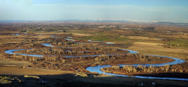 View from the top of R Mountain (near Rexburg)